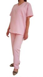  Pijama Conjunto Cirúrgico de Oxford Feminino Rosa