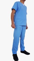 Pijama Conjunto Cirúrgico de Oxford Masculino Azul